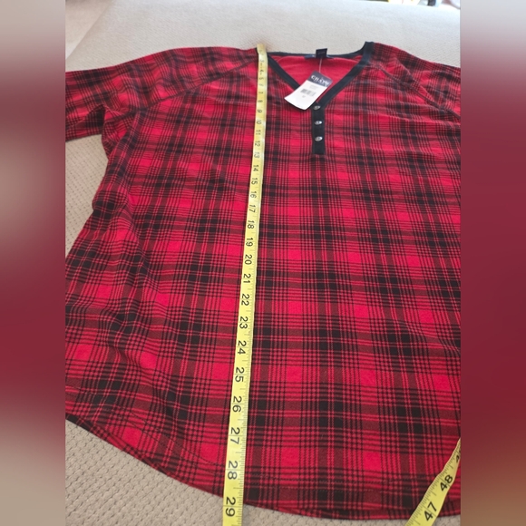 New Chaps Women's 3x Henley long sleeve shirt with 5 button - Picture 6 of 11